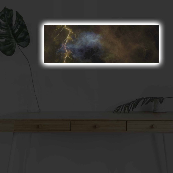 Wallity Lienzo Decorativo Iluminado con LED 30 x 90 cm Multicolor Wallity Lienzo Decorativo Iluminado con LED 30 x 90 cm Multicolor